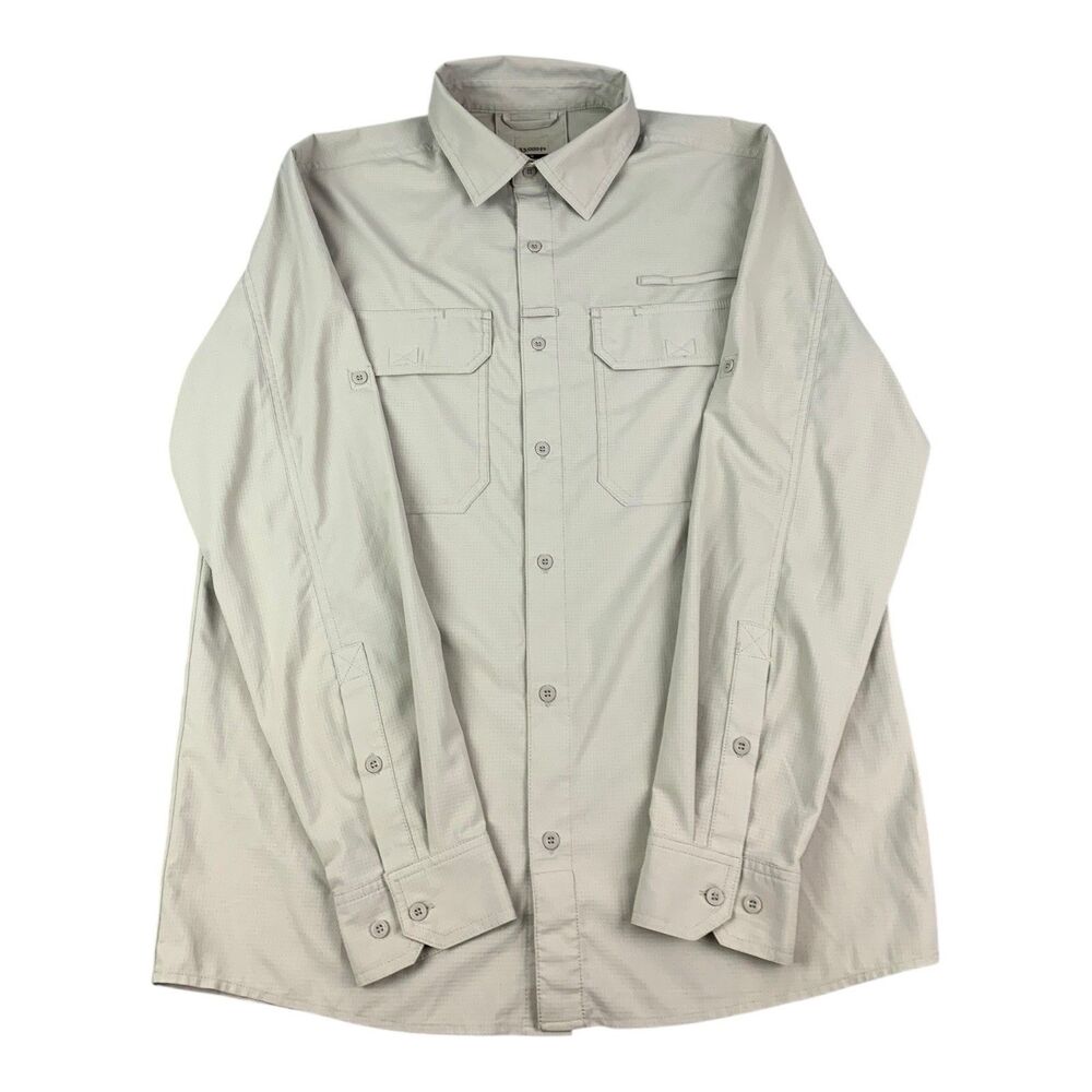 33,000ft Roll-Up Long Sleeve Button Down Shirt Camping Hiking Outdoor Men’s Med